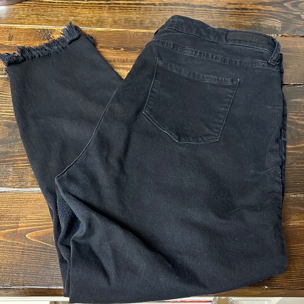 Cello black frayed bottom black jeans
